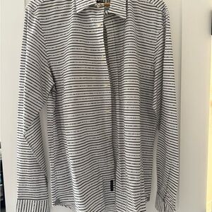 Michael Kors Navy and White Striped Shirt